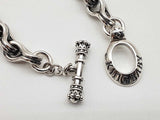 King Baby Twisted 8 Link 0.925 Silver 36.8g Link Bracelet 7.5 In Do1124wrzde