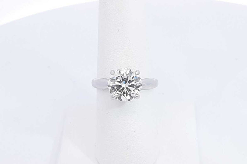 Lab Grown Round Diamond 3.25ctw Ring In 14k White Gold 4.6g Eb0222crxzsa