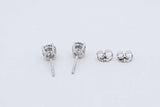 0.66cttw Diamond Stud Earrings In 10k White Gold 0.7 Grams Eb0626wxzdu