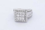 2.0cttw Lab Grown Diamond Ring In 10k White Gold 6.3 Grams Size 3 Eb0726crxde