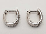 0.70 Cttw Lab Grown Diamonds 0.925 Silver 3.9g Hoop Clasp Earrings Do0525srde