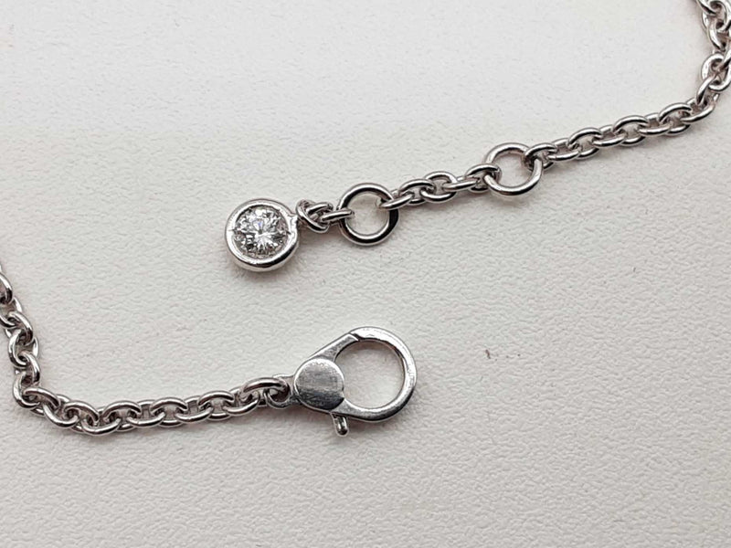 Hermes Finesse 18k White Gold 4.2g Diamond Bracelet 6.25 In Do1124lwxzde