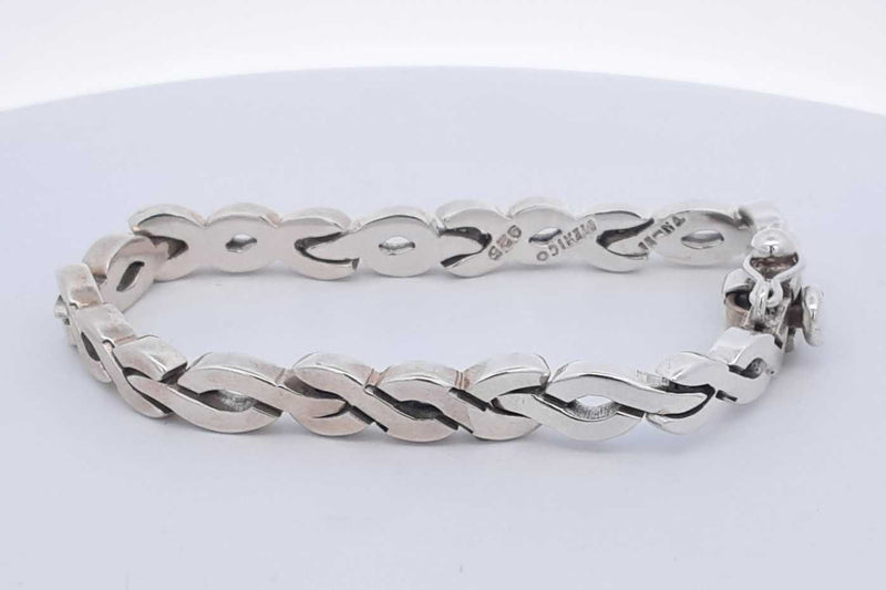 Sterling Silver Braided Link Bracelet 7.5 Inch 36.3 Grams Eb1023lxsa