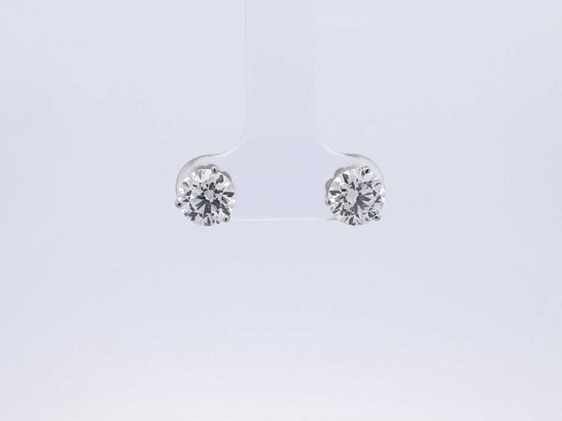 2.0 Cttw Lab Grown Diamond & 14k White Gold Stud Earrings 1.1 Grams Fw0723srxdu