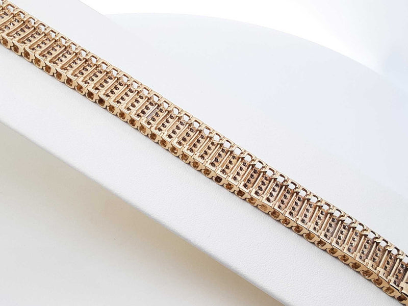 2.32 Cttw Diamond & 10k Yellow Tennis Bracelet 27.9 Grams 7.25 Inch Fw0425lexzdu