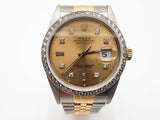 Rolex 16013 36 Datejust Aftermarket Diamond Two-tone Jubilee Watch Do0725rrxzde