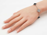Van Cleef & Arpels Alhambra Bracelet 18k Gold Diamond & Onyx 7.5 In Fw0426czxzdu
