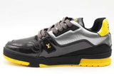 Louis Vuitton Lv Black & Yellow Trainers Sneakers Size 6.5 Eb0126rorsa