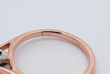 0.55ctw Princess Cut Diamond Ring In 14k Rose Gold & 14k Rose Gold Wedding Band 4.8 Grams Size 6.25 Eb0625lxxzsa