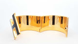 Hermès Extra Wide Clic H Gold-tone & Black Enamel Bangle Bracelet  7 Inch Fw0626lxzdu