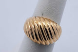 18k Yellow Gold Dome Ring 5.7 Grams Size 6 Eb0924oorsa