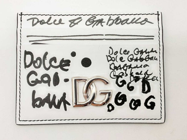 Dolce & Gabbana Small Black White Graffiti Dg Card Holder Lhlcrde 144010010625