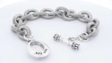 King Baby Sterling Silver Spiral Oval Link Bracelet 95.6 Gram 9 Inch Fw0425lrxdu