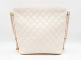 Chanel En Vogue Rope Hobo Bag In White Crumpled Calfskin Fw0525olxzdu