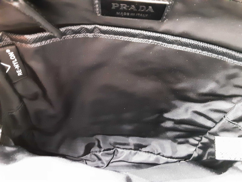 Prada Black Re-nylon Saffiano Leather Sling Bag Do1024exzde