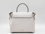Versace La Medusa Small Top-handle Bag In White Leather Fw0626wrxdu
