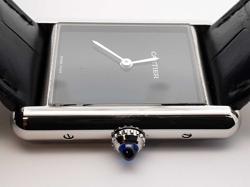 Cartier Tank Must Stainless Steel & Leather 25.5mm Quartz Watch Fw0625lrxzdu