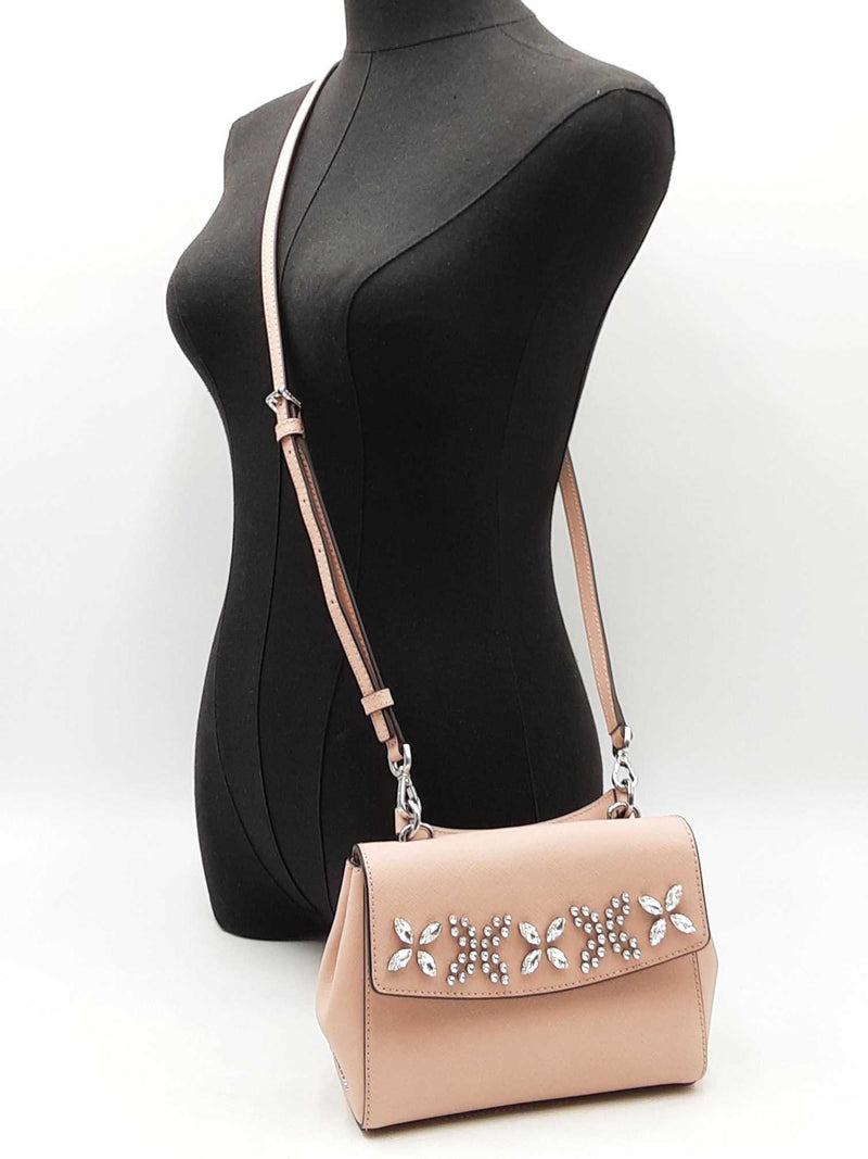 Michael Kors Ava Xs Crystal-embellished Leather Crossbody Bag Fw0925rxdu