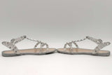 Valentino Pvc Jelly Glitter Rockstud Sandals Size 37 Eb0524ersa