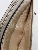 Kate Spade Larchmont Avenue Logo Metallic Silver Leather Wallet Do0425orde