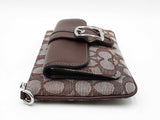 Coach Ashton Wristlet In Oak & Maple Signature Jacquard Fw0726pzdu