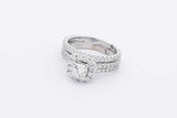 1.44cttw Diamond Wedding Set In 14k White Gold 5.8 Grams Size 5 Eb0226exzsa