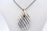 David Yurman Sculpted Cable Pendant Necklace 925 & 18k 21.7g 17.5 In Eb1225lrxde