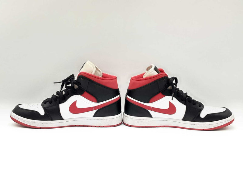 Nike Air Jordan 1 Mid Gym Red Black & White Sneakers Us Size 10 Fw0125rzdu