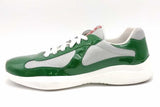 Prada Green Patent Leather & Fabric America's Cup Sneakers Size 11 Eb0826lxzsa
