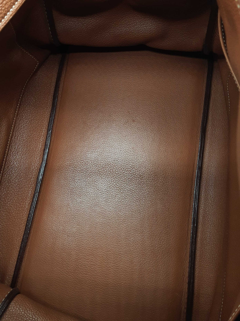 Hermes Birkin 40cm Gold Brown Togo Palladium Handbag Do1024erxzde