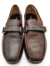 Prada Brown Leather Loafers Size 10 Eb0126lorde