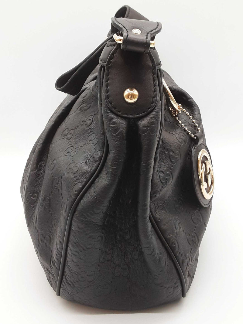 Gucci Sukey Black Guccissima Leather Hobo Shoulder Bag Do0925oxzde