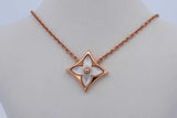 Louis Vuitton 18k Gold Blossom Star Mother Of Pearl Pendant Necklace Eb0426exzde