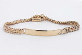 14k Tricolor Gold Id Bracelet 6.5 Grams 5.5 Inch Eb0826orxsa