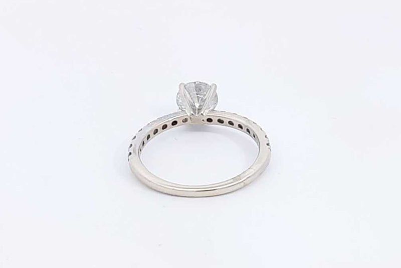 1.18ctw Diamond Ring In 14k White Gold 2.4 Grams Size 6.5 Eb0225lcxzsa