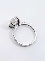 3.77 Cttw Lab-grown Diamond & 14k Gold Ring With Cert 3.4g Size 6.5 Fw0326locrdu