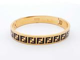 Fendi Ff Forever Fendi Gold-tone Bangle Bracelet 33.7 Grams Fw0125lrzdu