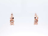 Diamond & 14k Rose Gold Bowknot Leverback Earrings 3.8 Grams Fw0925lczdu