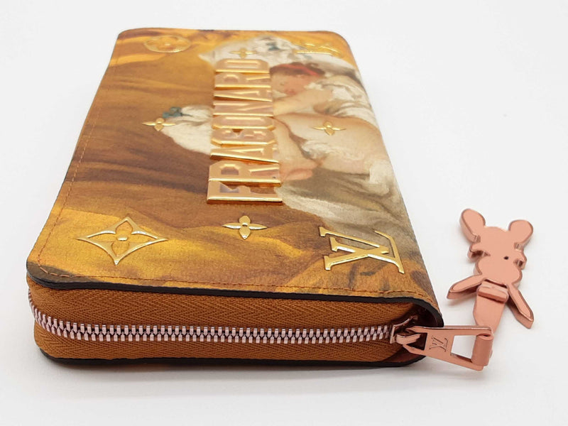 Louis Vuitton Jeff Koons Fragonard "Girl With Dog" Pink Zippy Wallet Do0325cxzde