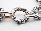 David Yurman Cable Bracelet In 925 Silver & Ceramic 39.3g 7 Inch Fw1026oxzdu