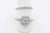 1.08cttw Diamond Wedding Set In 14k White Gold 6.1 Grams Eb0126rrxsa
