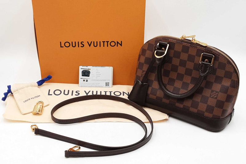 Louis Vuitton Damier Ebene Alma Hand Bag Sd0825crzdu