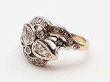 0.15 Cttw Diamonds 14k Two-tone Yellow White Gold 3.6g Ring Size 3 Do0525lxzde