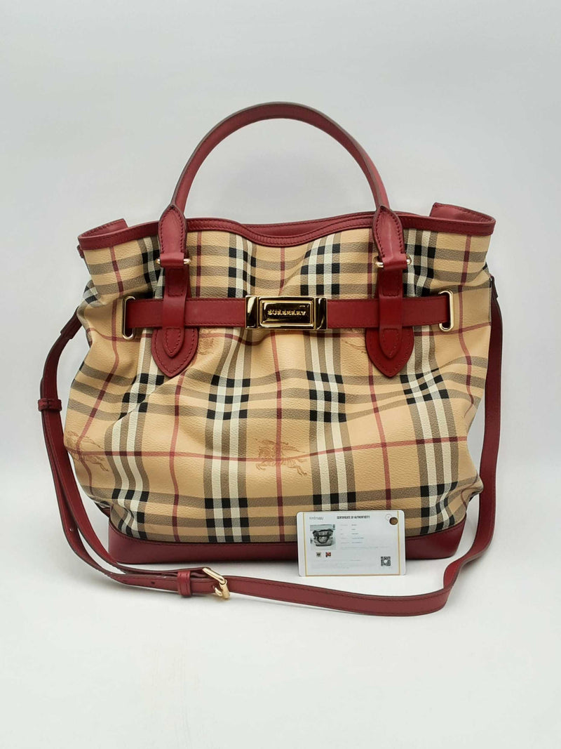 Burberry Golderton Haymarket Check Canterbury Coated Canvas Tote Bag Fw1124orxsa