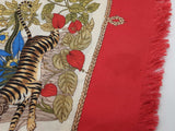 Gucci 100th Anniversary Multicolor Gg Floral Tiger Silk Scarf Do0826lxzde