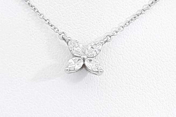 Tiffany & Co. Diamond Necklace In Platinum 2.7 Grams 16 Inch Eb0824lrxzsa