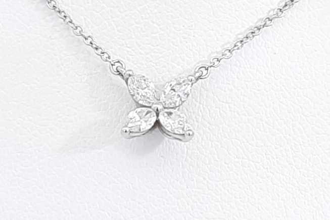 Tiffany & Co. Diamond Necklace In Platinum 2.7 Grams 16 Inch Eb0824lrxzsa