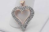 0.74cttw Diamond Heart Pendant In 10k Yellow Gold 2.5 Grams Eb1225lorsa