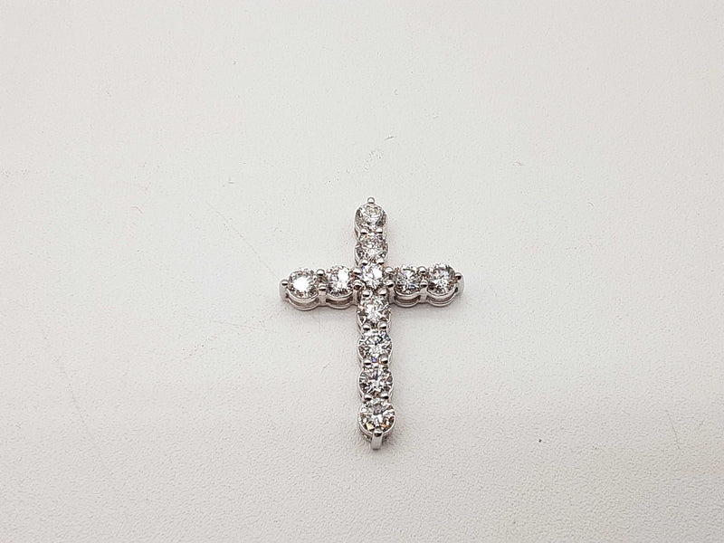 14k White Gold Lab Grown Diamonds Cross Religious Pendant Do0224ixzde