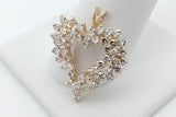1.1cttw Diamond Pendant In 14k Yellow Gold 2.3 Grams Eb0926orxsa